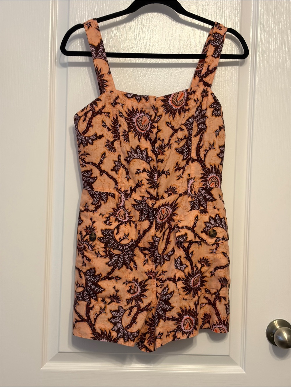 A.L.C. Peach Floral Print Romper